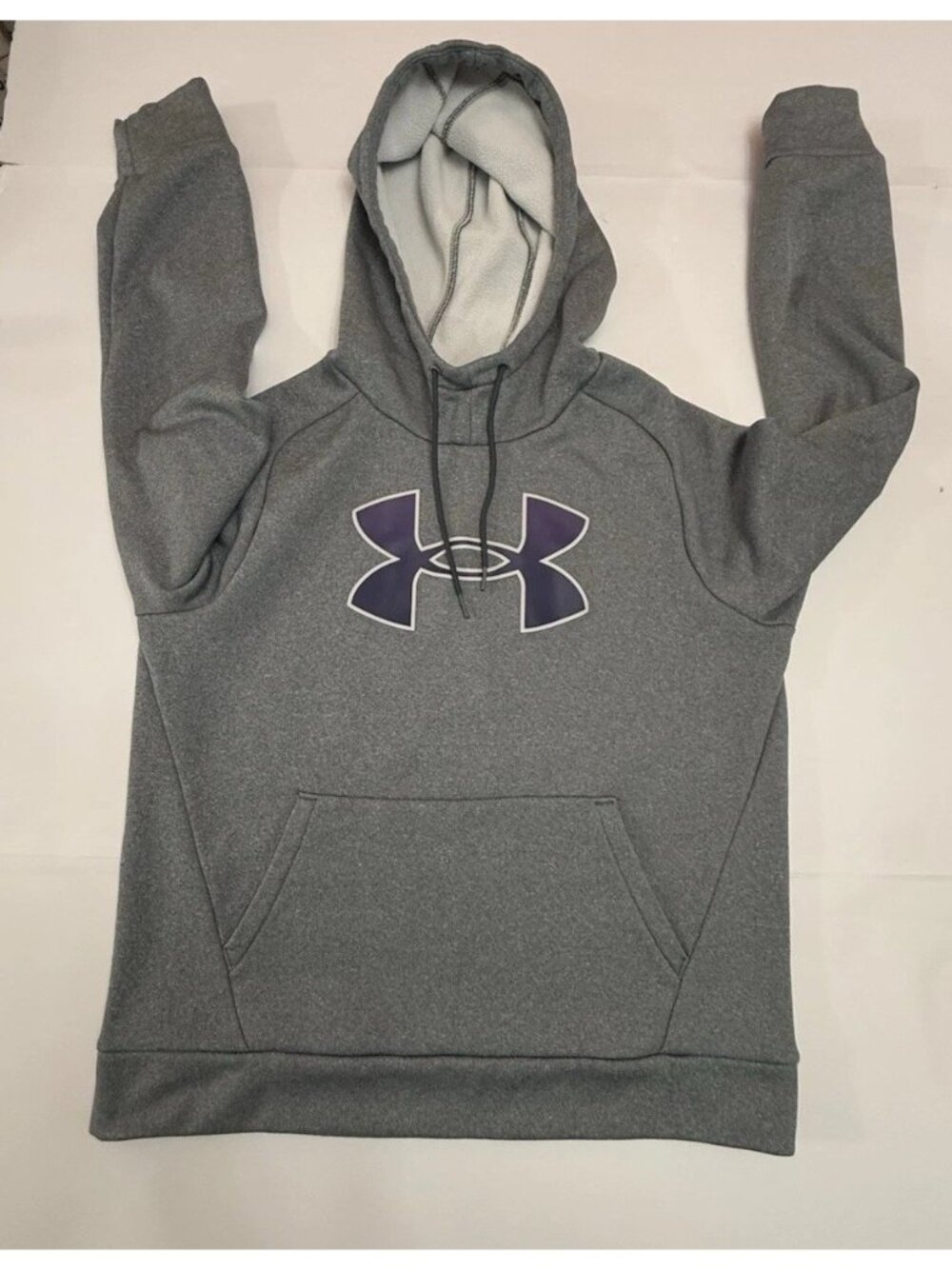 Under Armour Hoodie Men’s M Gray Fleece Pullover Loose